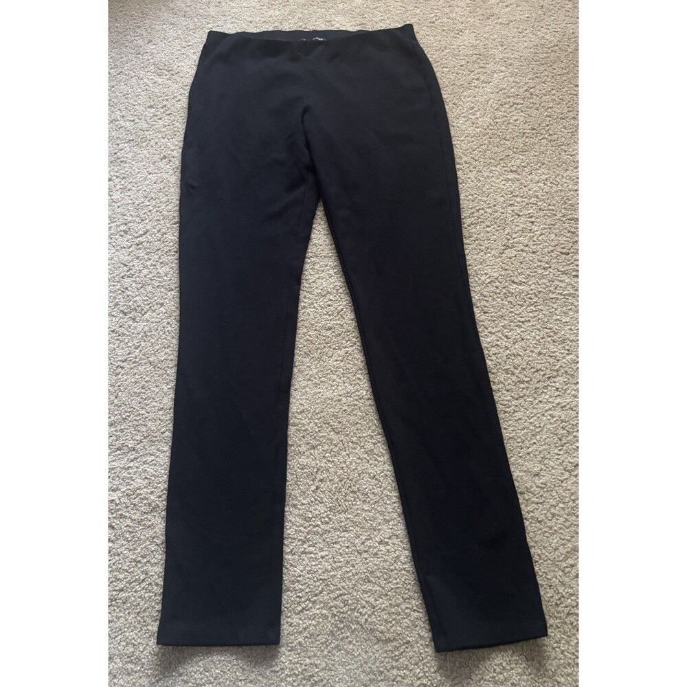 Eileen Fisher Pants Womens SM Black Viscose  Spandex Nylon Straight Leg Pull On